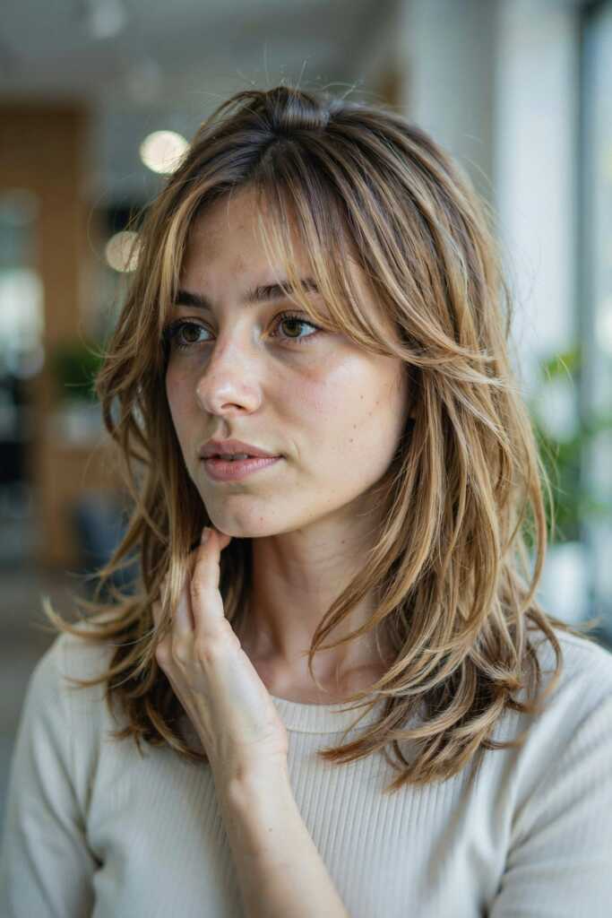 Butterfly Haircut with Layers and Volume