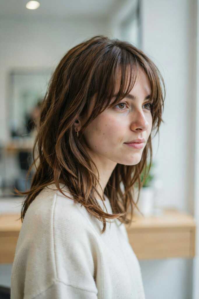 Medium-Length Butterfly Haircut