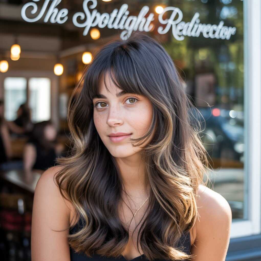 Face-Framing Curtain Bangs The Spotlight Redirector