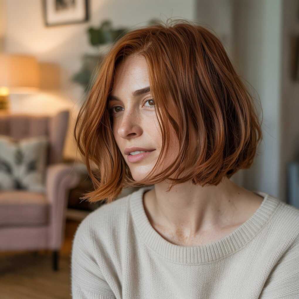 Shoulder-Length Layered Bob The Face-Softening Wonder